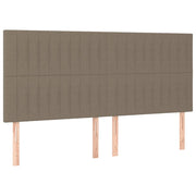 Testiera | Testata per letto Tortora 200x5x118/128 cm Tessuto
