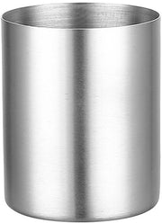 Organizzatore per matite in acciaio inossidabile -  Mini vaso per fiori - Forma cilindrica semplice - Dimensioni: 7,5 cm x 9,5 cm - Penna e matita organizzatore