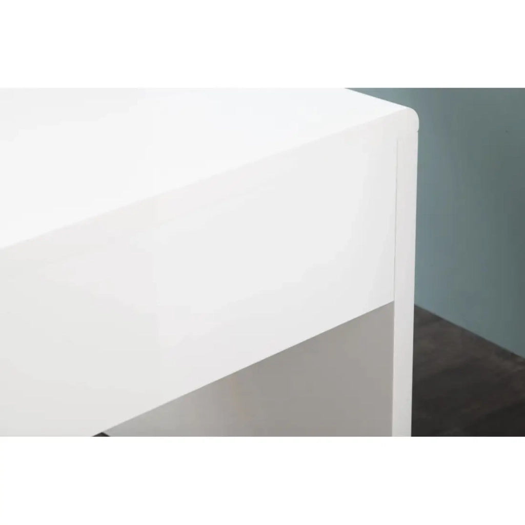 Scrivania retta SVEA 120 cm bianco lucido – Design pulito e contemporaneo