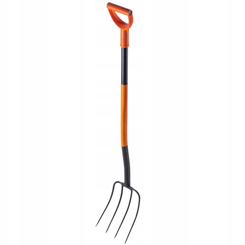 Forca da giardino KADAX a 4 punte in metallo, ergonomica, per fieno e compost, 132 cm