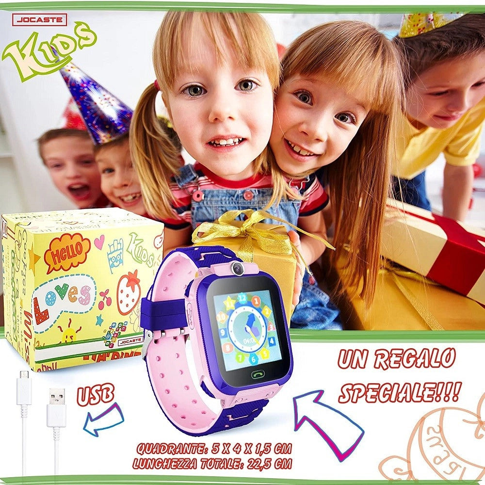Trade Shop - Smartwatch Per Bambini Orologio Digitale Touch Supporto Sim Giochi Idea Regalo -