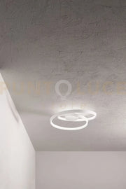 Plafoniera in metallo bianco Ritmo LED 55W CCT 3000K 4000K 6000K CRI?80 220-240V 50/60Hz 4400Lm D.60CM
