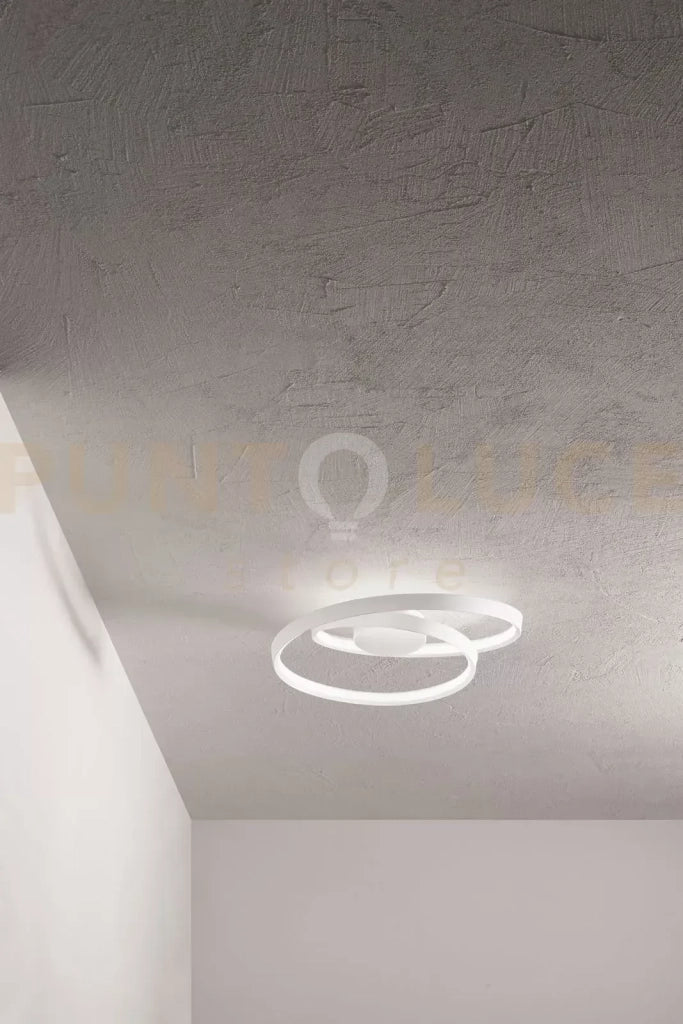 Plafoniera in metallo bianco Ritmo LED 55W CCT 3000K 4000K 6000K CRI?80 220-240V 50/60Hz 4400Lm D.60CM