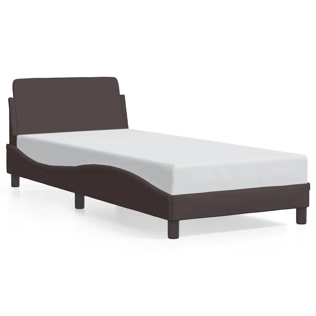 Giroletto con Testiera Marrone Scuro 80x200 cm in Tessutocod mxl 112235