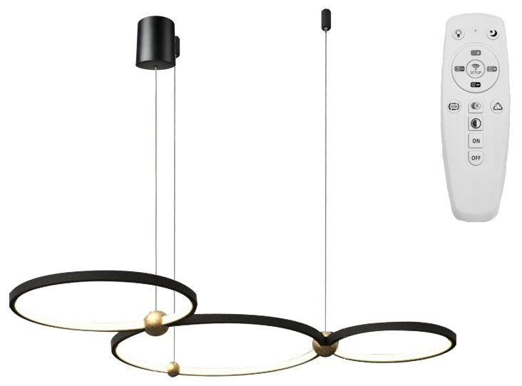 Lampada Black Ring 3 Led + Pilota APP752-30-40-50