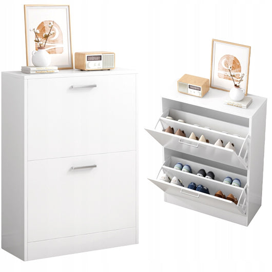 Armadio per scarpe bianco guardaroba scaffale per scarpe cassettiera loft moderna 60 cm