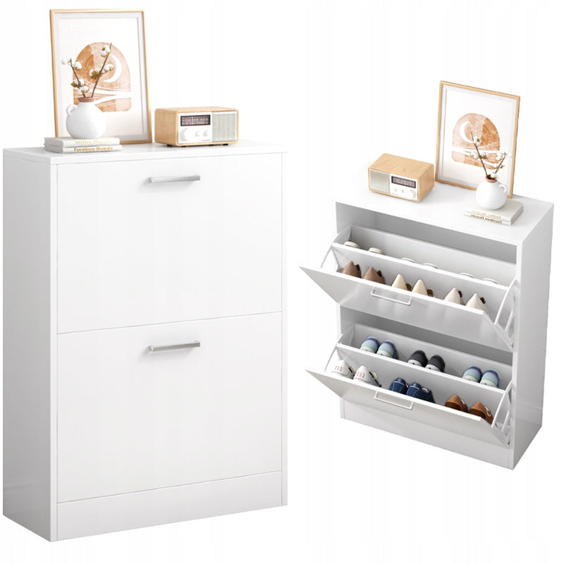 Armadio per scarpe bianco scaffale per scarpe cassettiera guardaroba loft moderno 60 cm