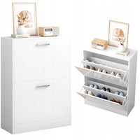 Armadio per scarpe bianco scaffale per scarpe cassettiera guardaroba loft moderno 60 cm