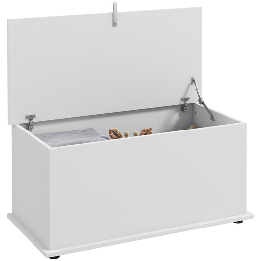 Panca Contenitore Multiuso 80x40x40 cm in Legno Bianco