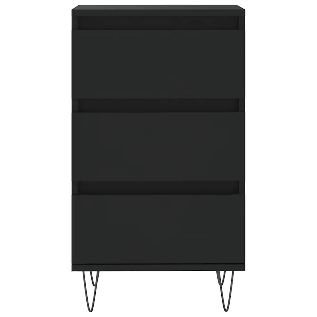 Credenza | Madia | Buffet da pranzo | Armadio da pranzo Nera 40x35x70 cm in Legno Multistrato