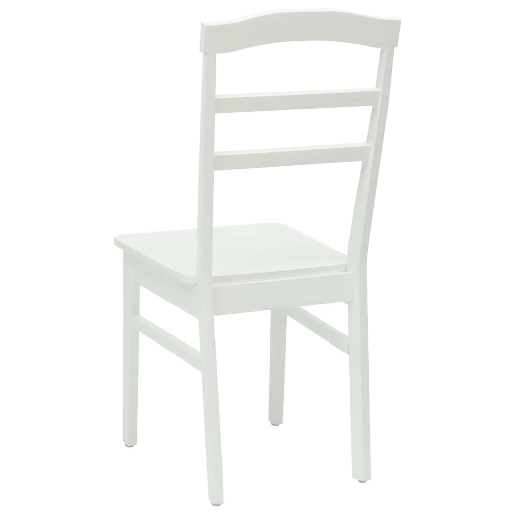 Sedia da pranzo 2 pcs Bianco Legno di gomma solido