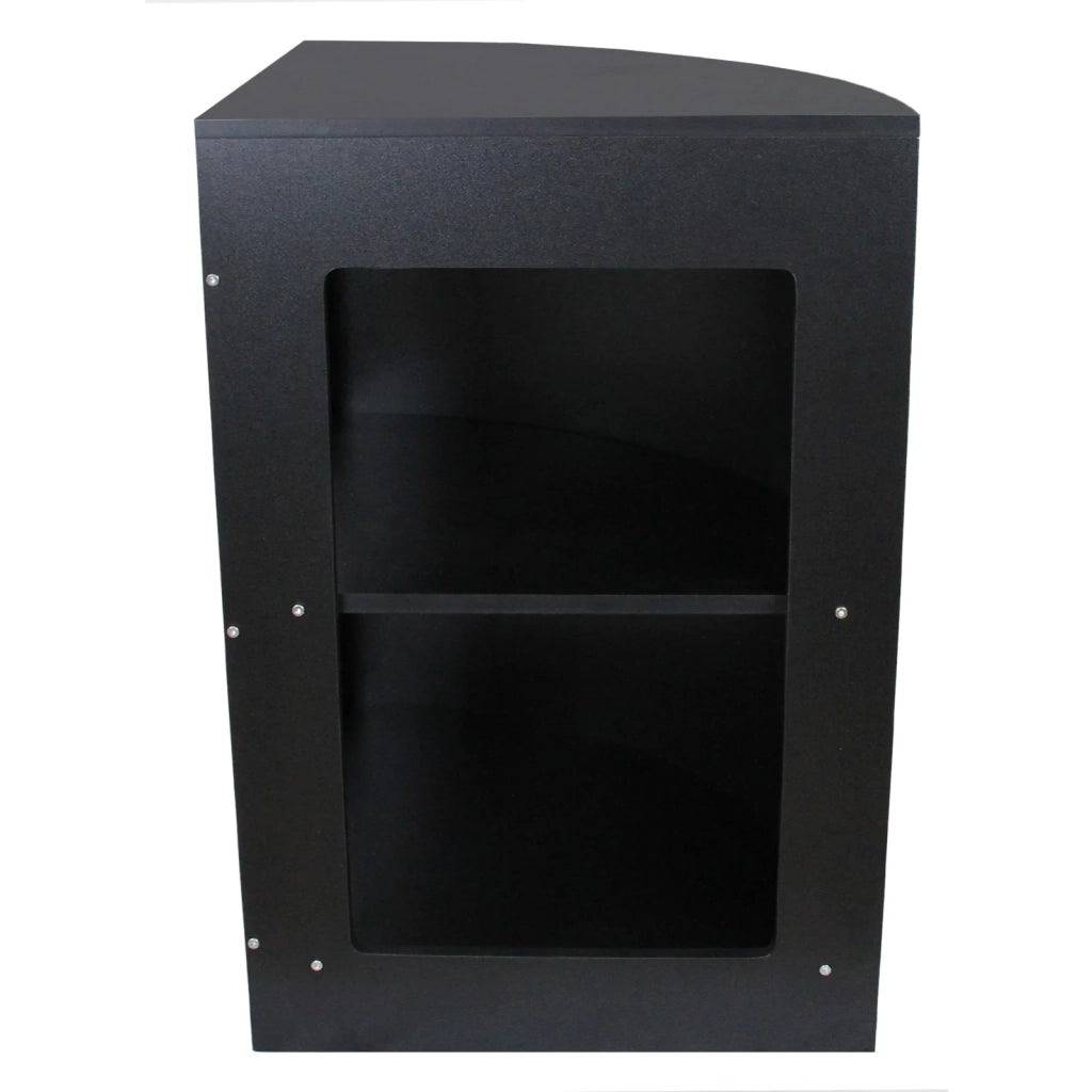Bancone Angolare CM60 Nero – MDF con 2 Ripiani Interni