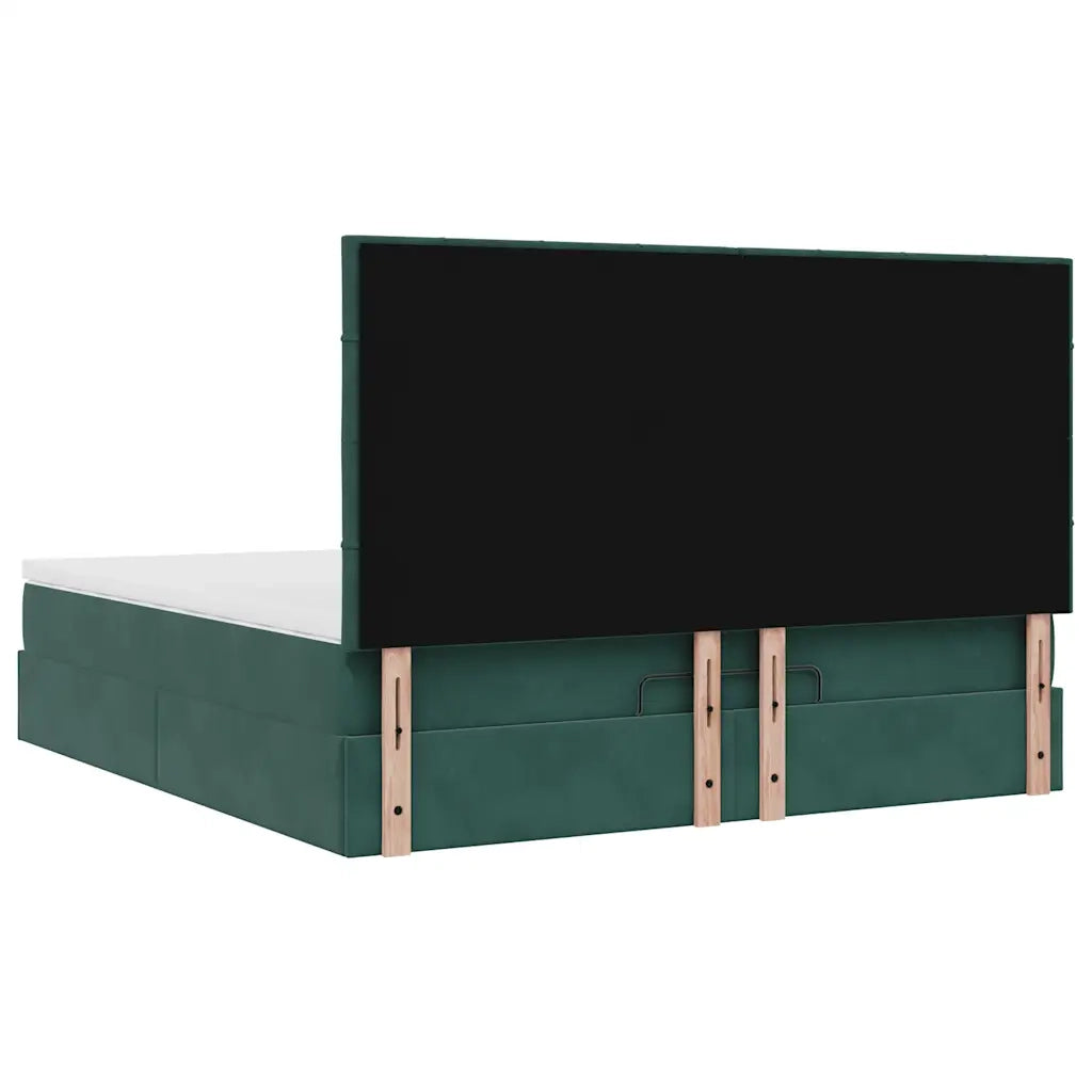 vidaXL Struttura Letto Pouf con Materassi 180x200 cm Velluto