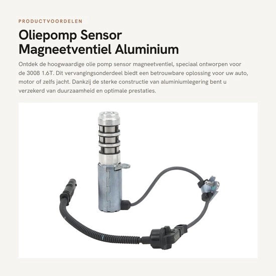 Olio Pomp con Valvola Magnetica in Lega di Alluminio - Sostituzione per 3008 1.6T - di Alta Qualità - Duraturo - Resistente ai Sforzi - Lunga Durata - Valvola Magnetica