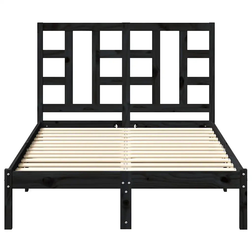 Testiera per Letto Grigia 206x4x100cm in Legno Massello di Pino 817862