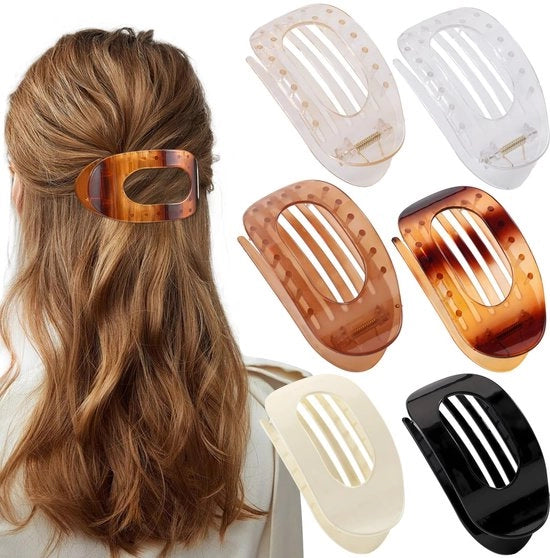 Set di Pettinatura per Capelli da 6 - Pettinatrici Piane - Pettinatrici a Bordo - Presa Forte - Materiale Resistente al Tempo - Utilizzo Comodo - Spilloni per Capelli