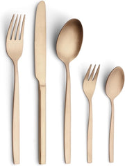 Set da cucina in bronzo - alta qualità - adatto per 6 persone - 30 pezzi - bronzo - acciaio inossidabile