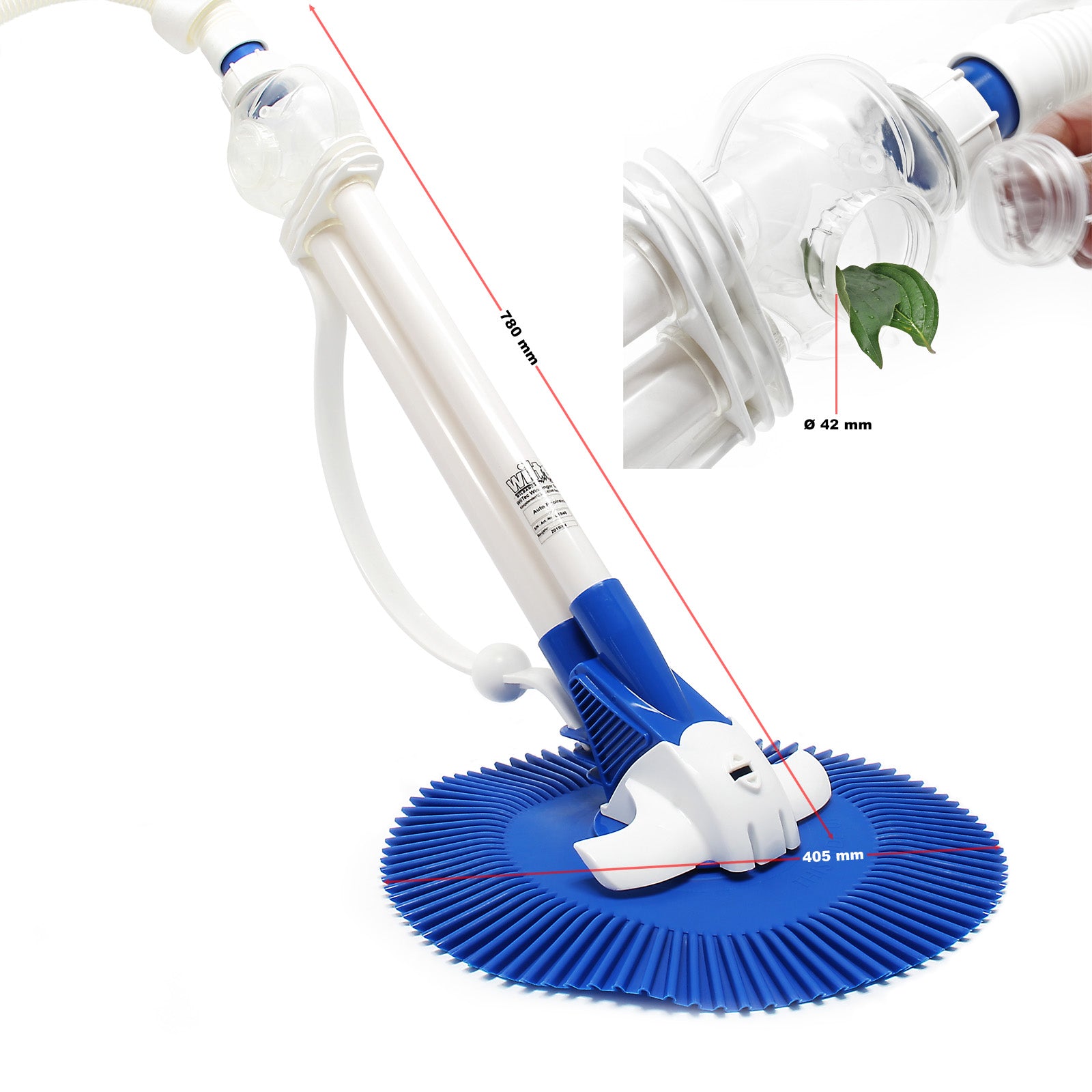 Pulitore automatico per piscine incl.12 tubi Aspiratore per pulizia fondo piscina