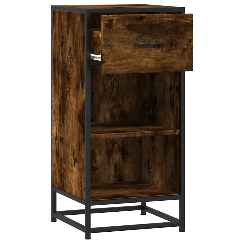 Credenza Rovere Fumo 35,5x35x76 cm in Truciolato 848956