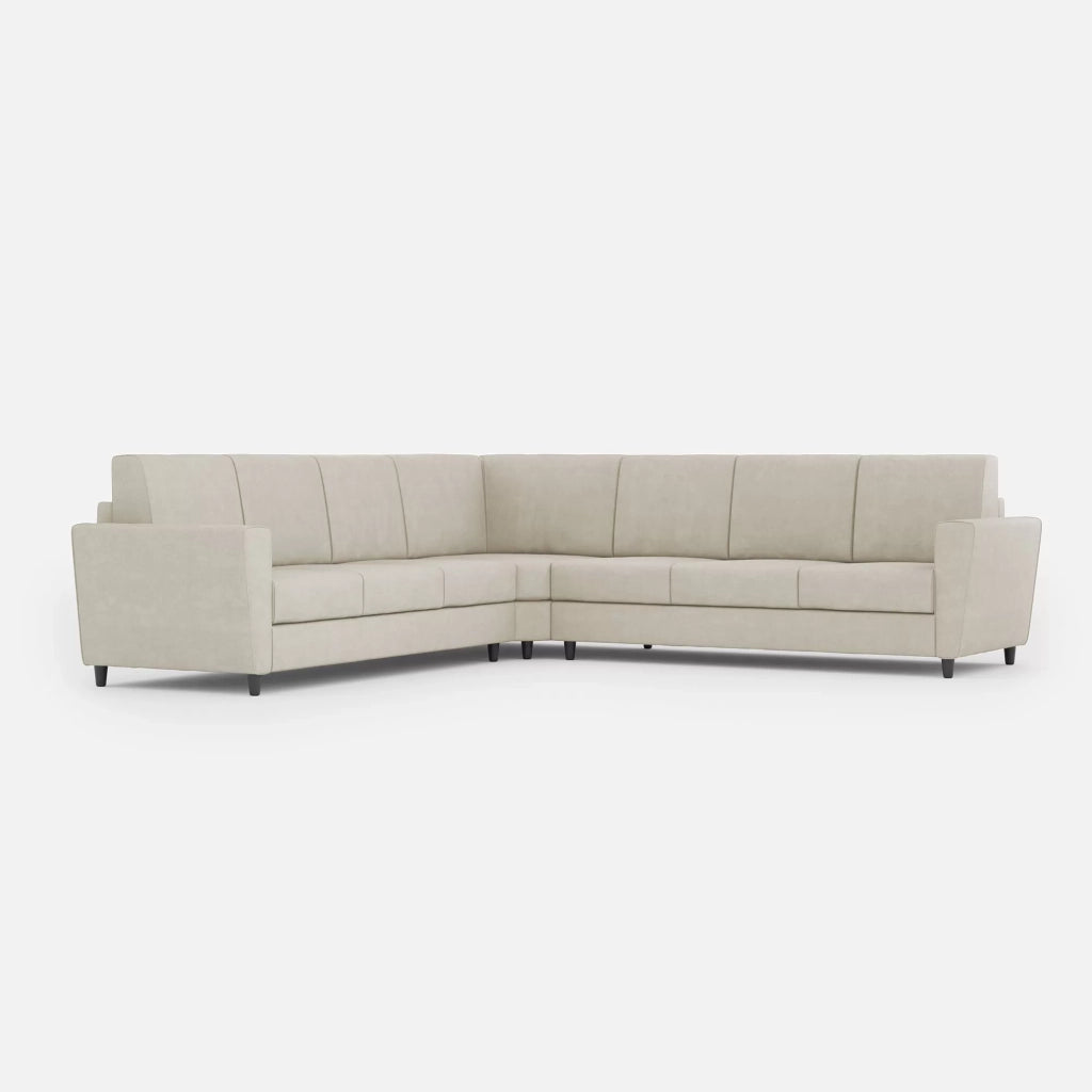 Divano yasel 3 posti  (tre sedute da 60cm) + angolo + divano 3 posti (tre sedute da 60cm) misure esterne l.288x288 | latte - Mobili 2G