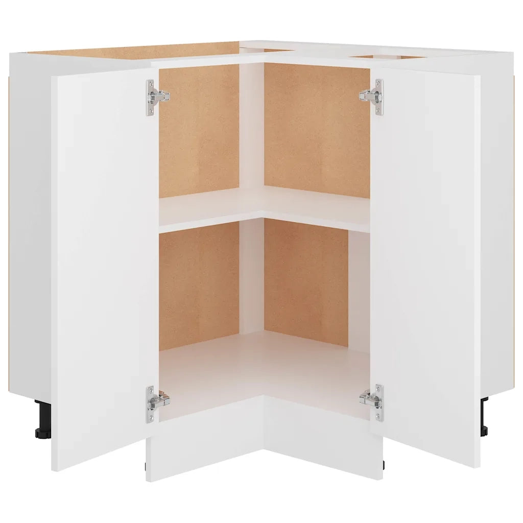 Armoire d'angle basse Lyon blanc 75,5x75,5x81,5 cm