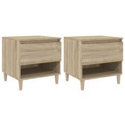 Set di 2 Comodini | Armadio da Notte | Mobiletto da notte Rovere Sonoma 50x46x50 cm in Legno Multistrato