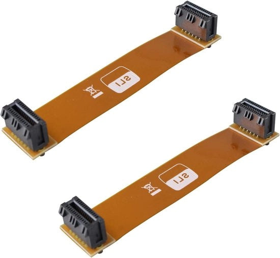 Due adattatori SLI flessibili 2 vie con 3 slot - connettore SLI-crossfire da 10 cm compatibile con schede grafiche Nvidia