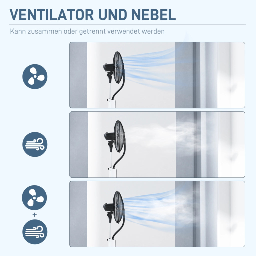 Ventilatore a colonna con umidificatore ¨C zephmum ¨C Nero/Bianco