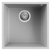 Lavello Elleci Incasso 1 vasca 44x44 Quadra 102 Sottotop Metaltek Grigio Aluminium LMQ10279BSO