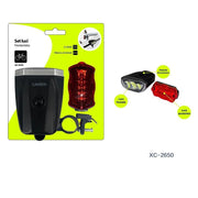 Trade Shop - Set Luci Fronte/retro A Batteria Per Bici Bicicletta Attacco Universale Xc-2650 -