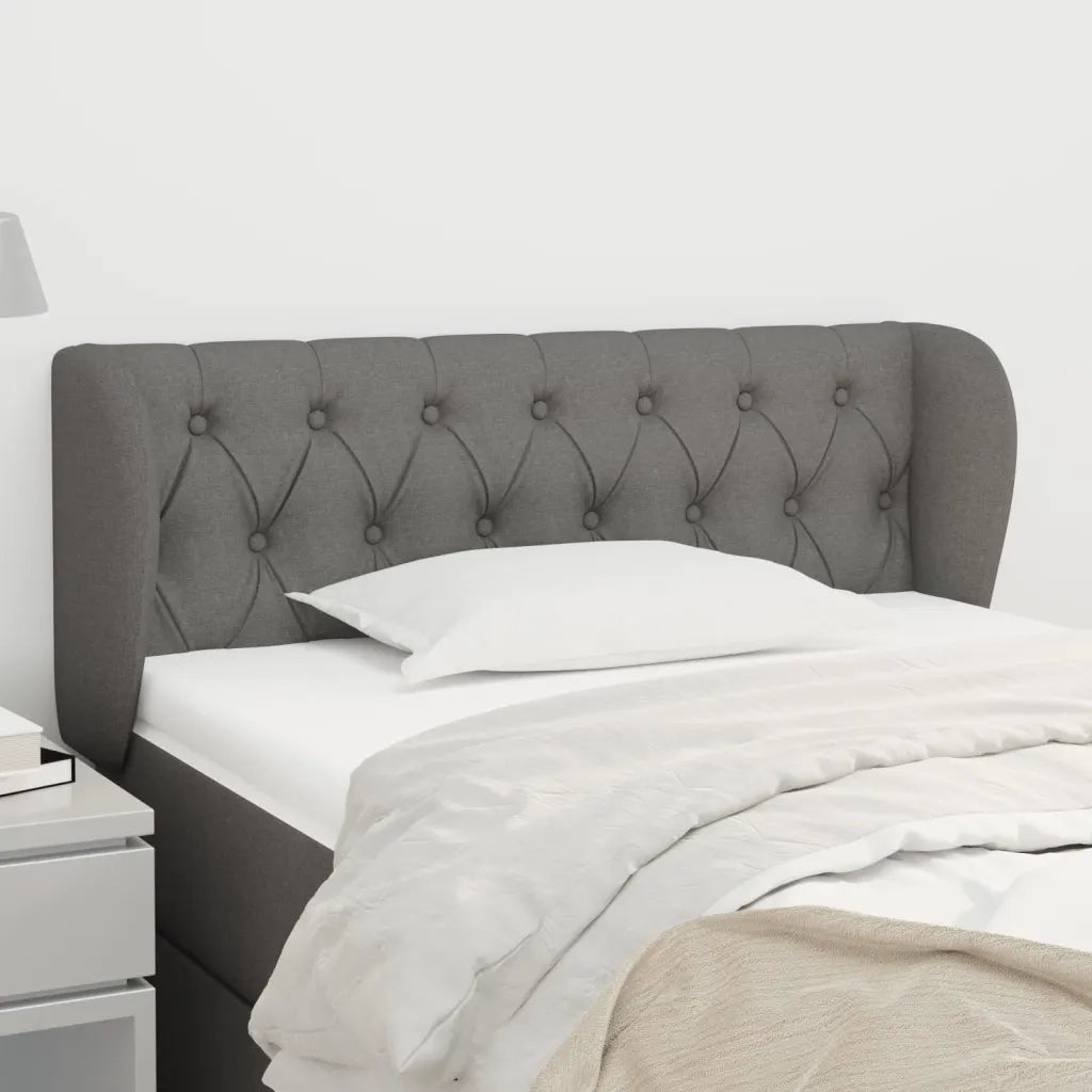 Testiera ad Orecchio Grigio Scuro 93x23x78/88 cm in Tessuto 3117463