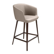 Sgabello in similpelle grigio
