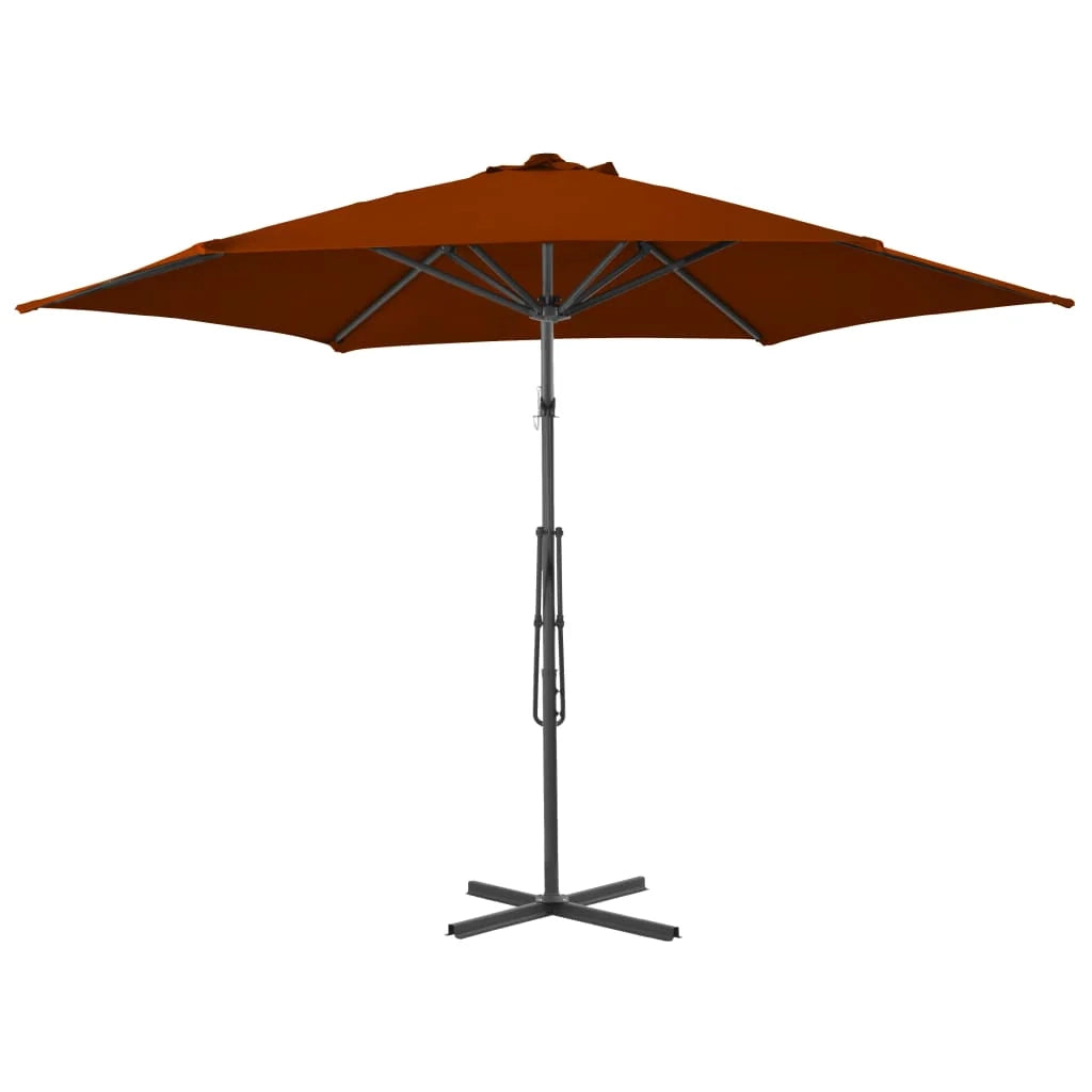 Ombrellone da esterno con palo in acciaio 300 x 230 cm arancione 02_0008210