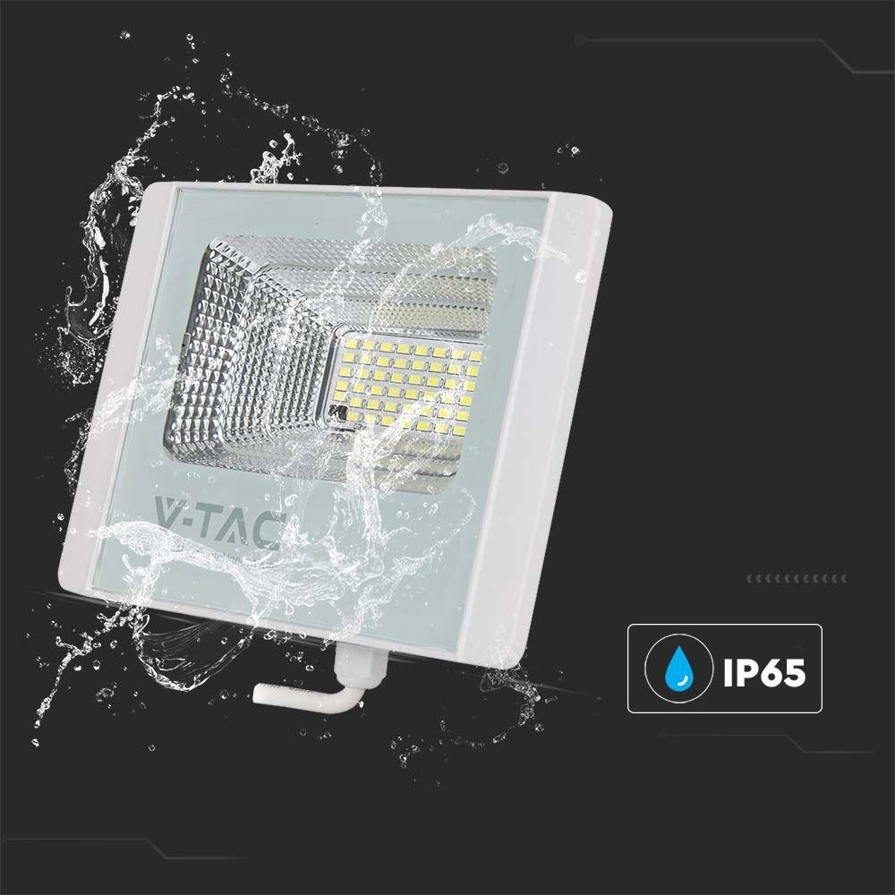 Faro LED solare V-TAC 12W 4000K 550lm IP65 telecomando