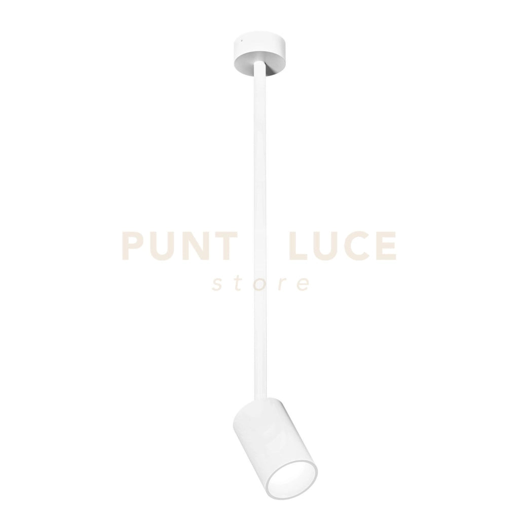GFA1396- FARETTO SPOT ORIENTABILE 1 LUCE ATTACCO GU10 COLORE BIANCO SATINATO D.5,7CM H.43+9CM