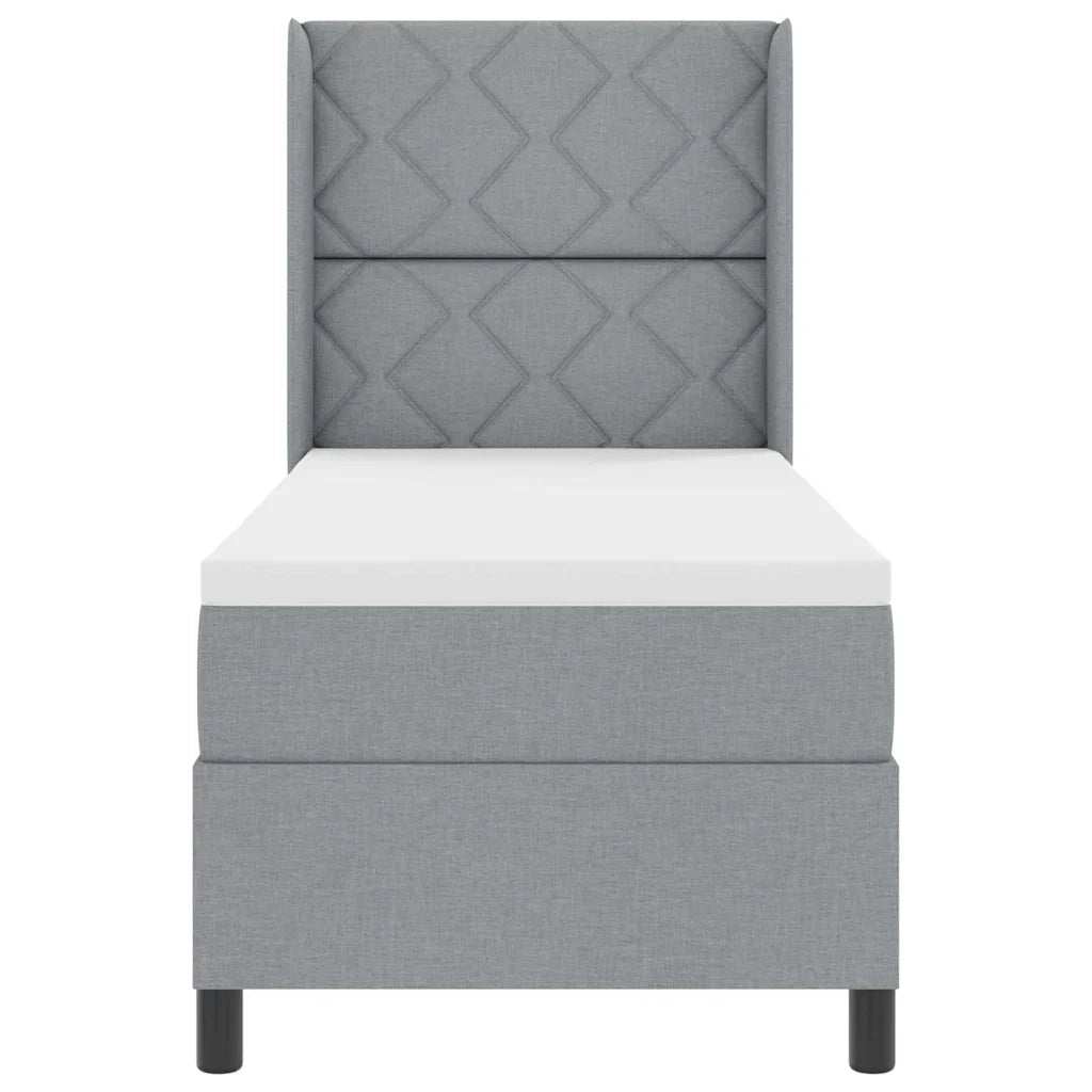 Letto a Sorgente LED Grigio chiaro 80 x 200 cm Tessuto 3343532