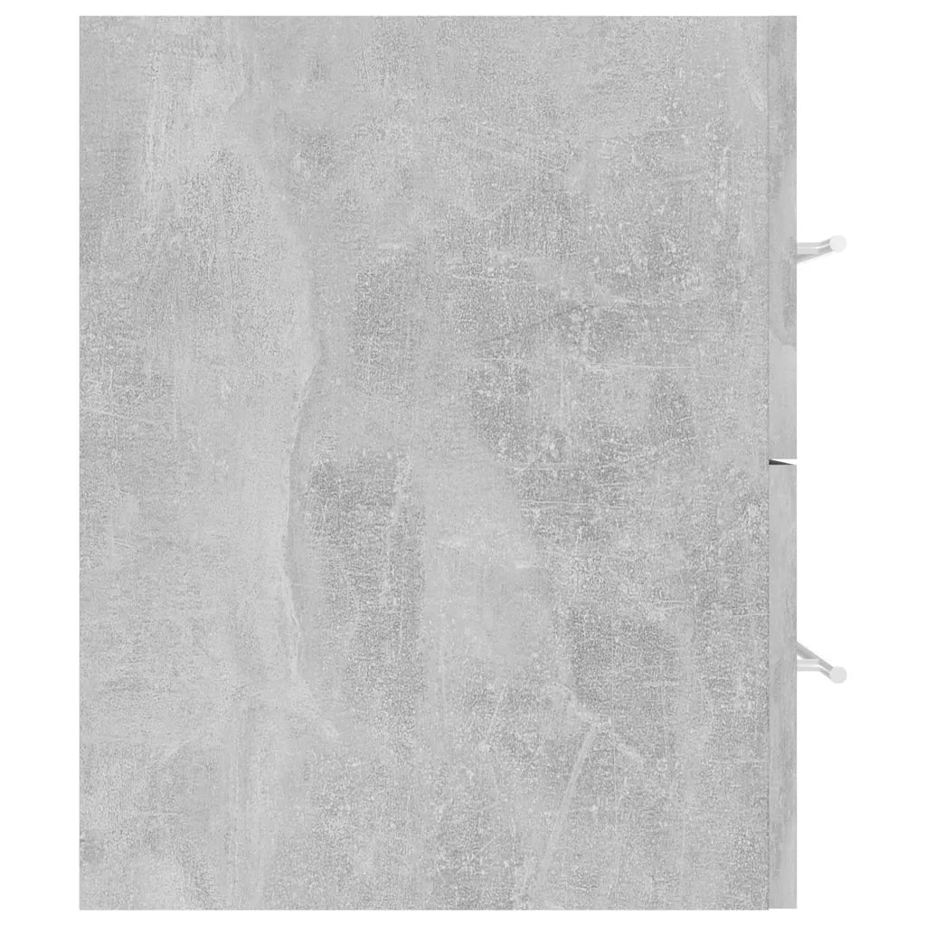 Set Mobili da Bagno | Armadio da bagno 2 pz Grigio Cemento in Legno Multistrato