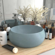 Lavandino Lusso Rotondo Azzurro Opaco 40x15 cm in Ceramica 147000