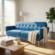 Divano tre posti Scandinavo in Tessuto cm 193x79x86 - SILENTE
