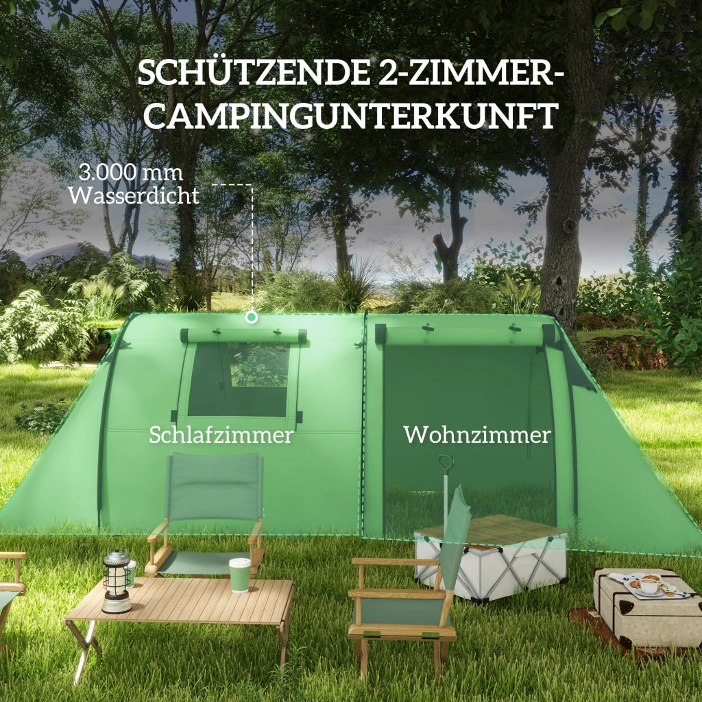 Tenda da campeggio 3-4 persone ¨C zephmum ¨C Verde scuro 3000mm