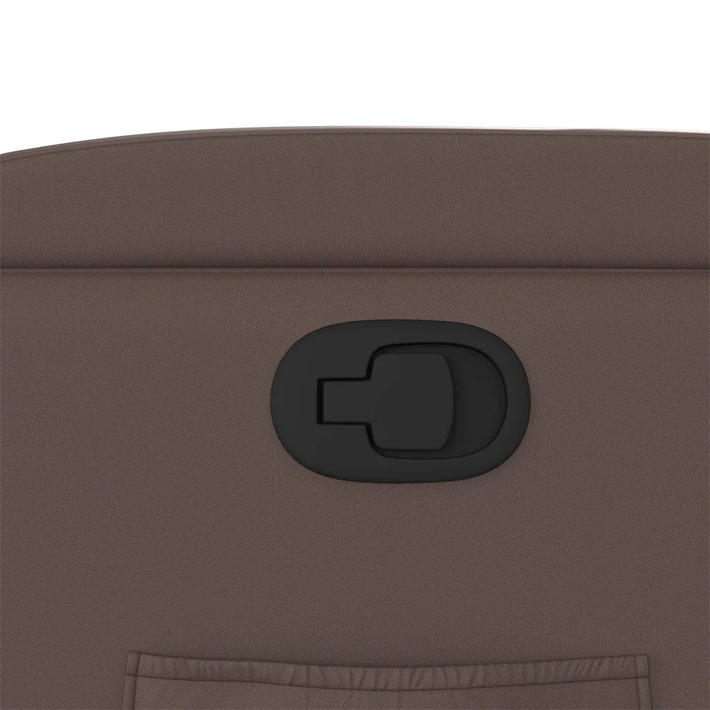 Divano Sedia-Poltrona Reclinabile Marrone in Similpelle 691474