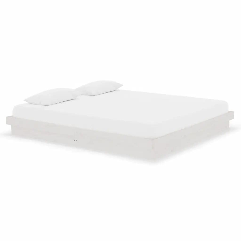 Giroletto-Struttura Letto Bianco in Legno Massello 180x200 cm Super King 989346