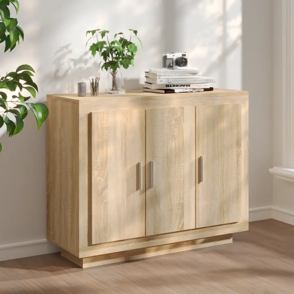 Credenza | Madia | Buffet da pranzo | Armadio da pranzo Rovere Sonoma 92x35x75 cm in Legno Multistrato
