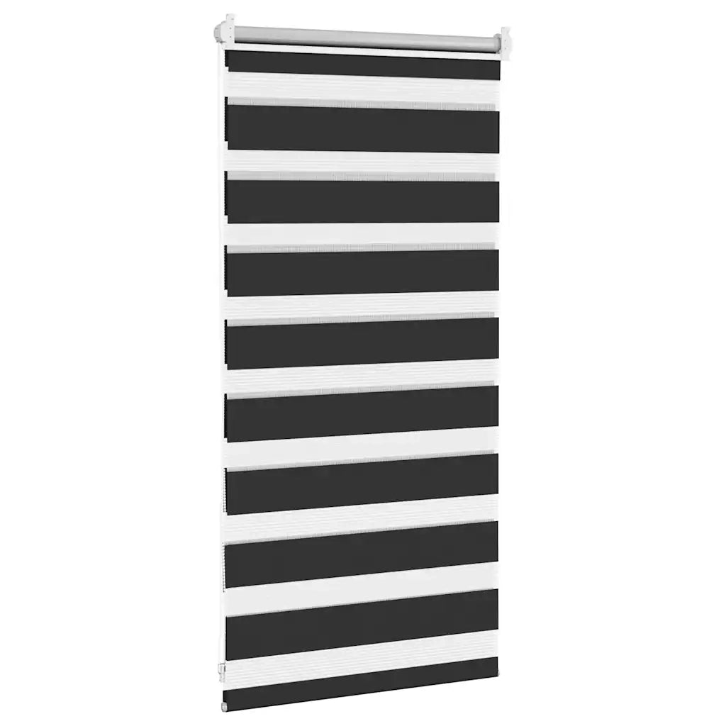 Tenda a rullo zebrata 40,9x100 cm Tessuto Larghezza 36,7 cm nero 240184