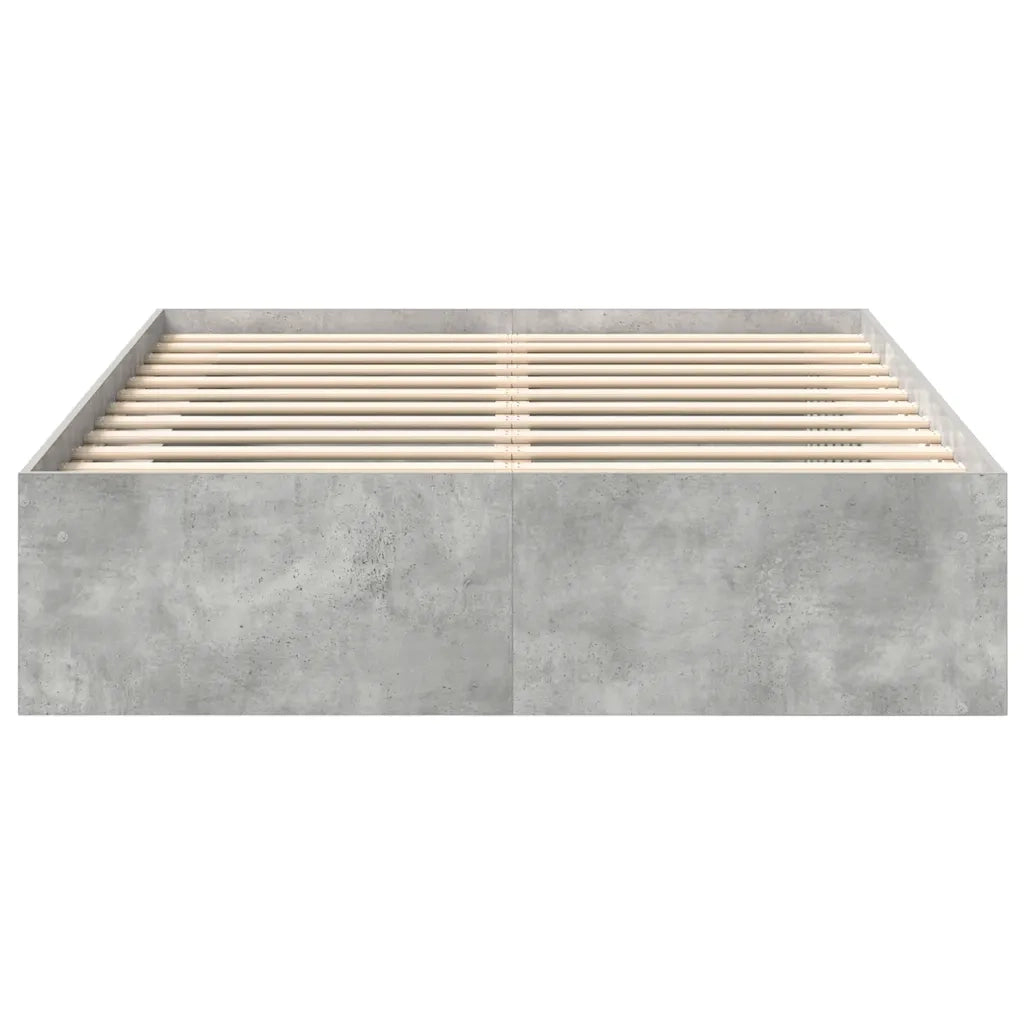 Letto matrimoniale | Letto per adulti | Giroletto Grigio Cemento 160x200 cm