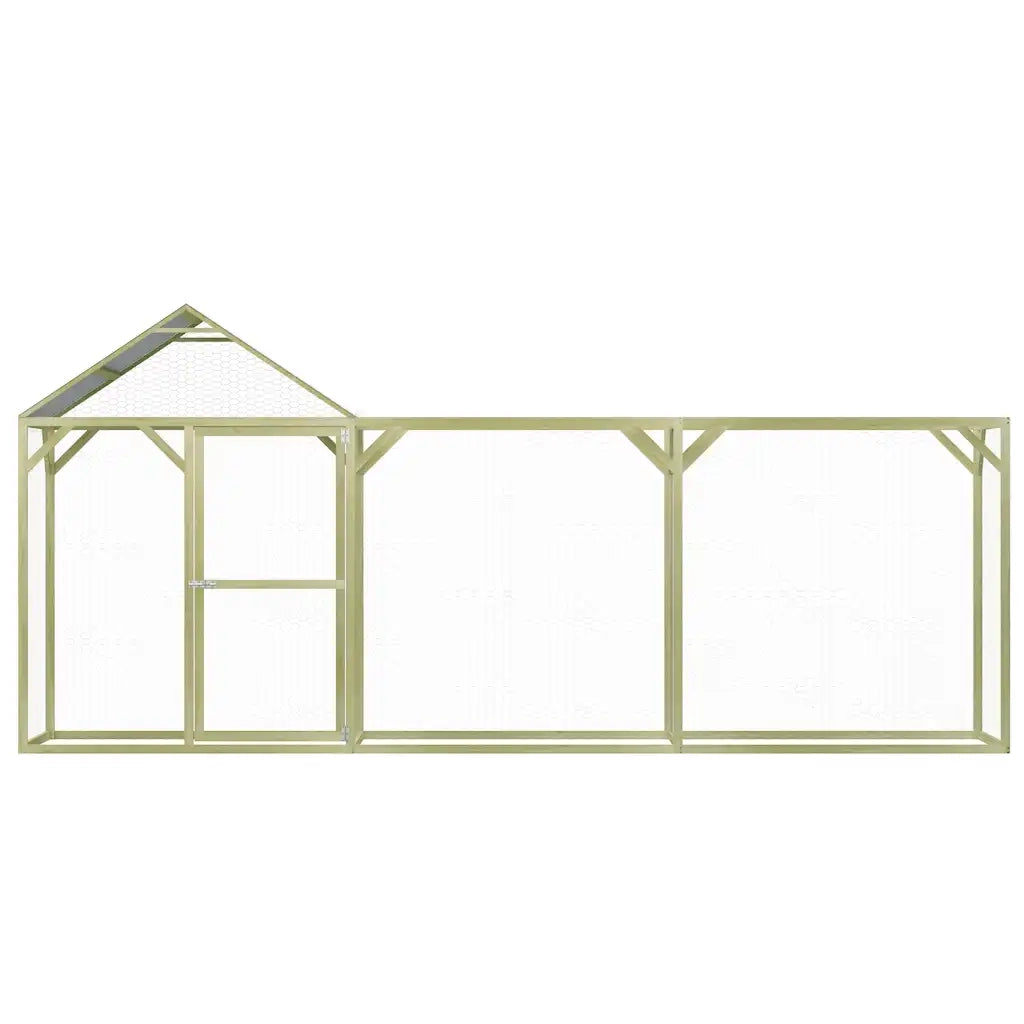 Pollaio 4,5x1,5x2 m in Legno di Pino Impregnato 278401