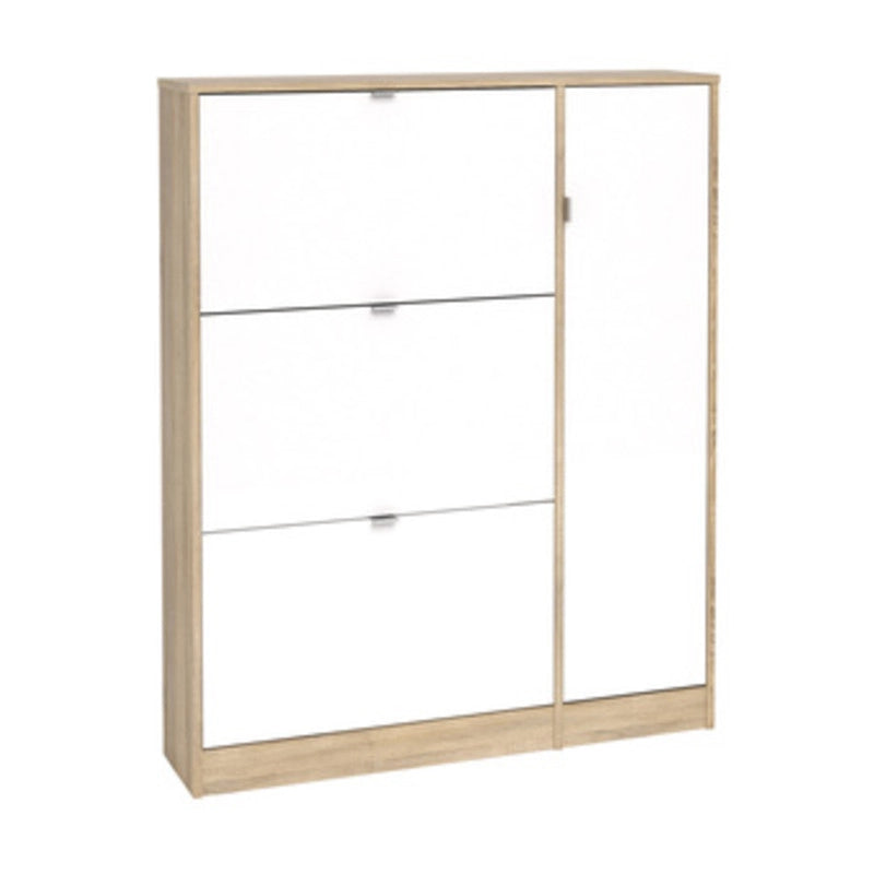 KIT SCARPIERA 3 RIBALTE +1 ANTA 102X24X125 ROVERE BIANCO- TVILUM APS- 1,0 pz