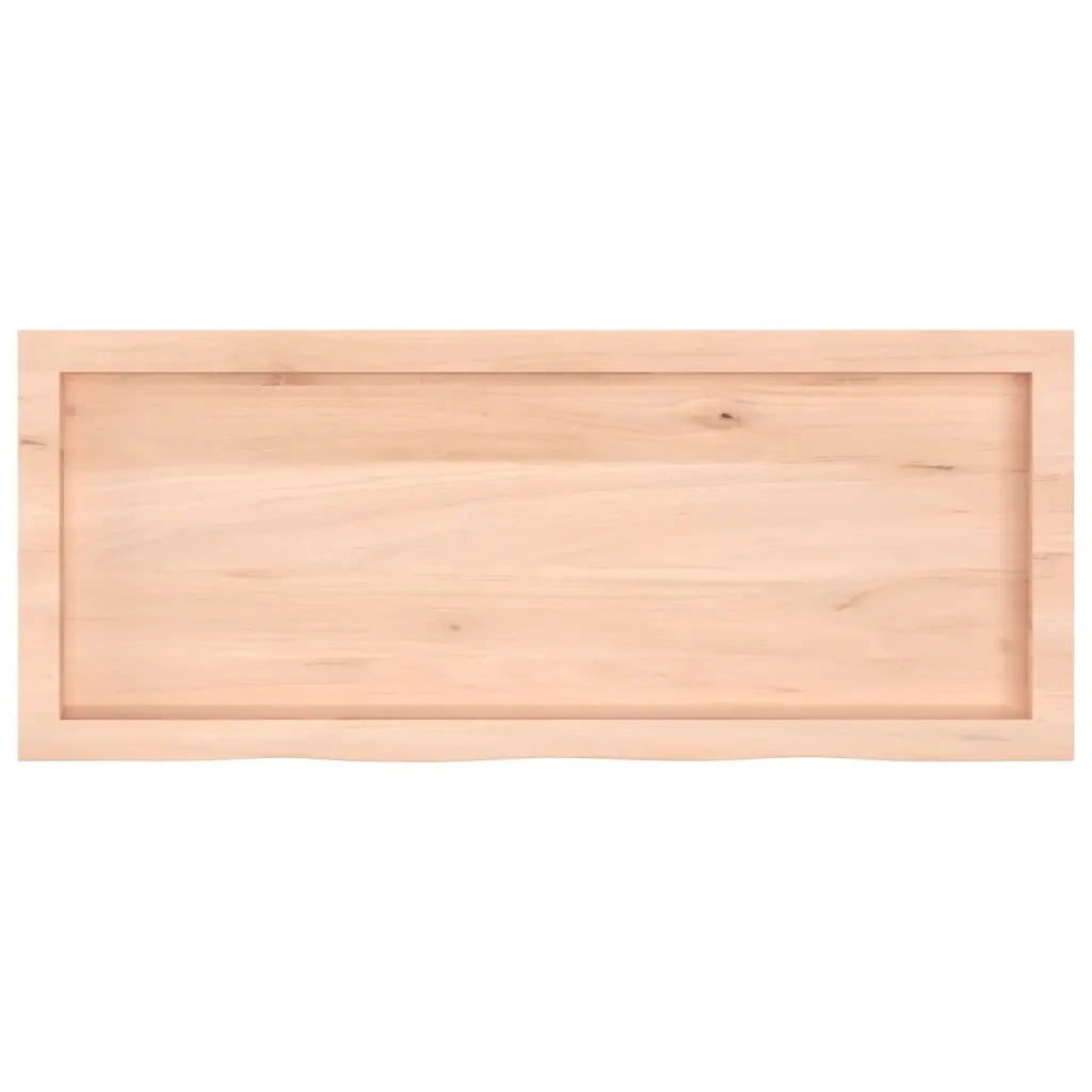 Piano per Tavolo 100x40x(2-4)cm in Rovere Massello Non Trattato 3156300
