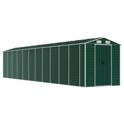 Casetta da giardino cabina ripostiglio casetta da esterno robusta casetta per attrezzi 191 x 980 x 198 cm acciaio zincato verde 02_0022357