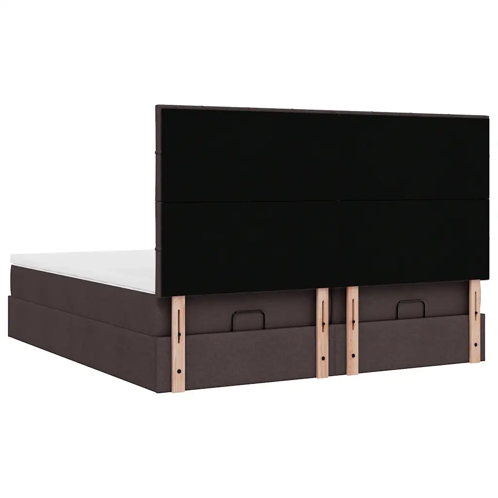 Struttura Letto Pouf con Materassi 200x200 cm in Tessuto 3313702